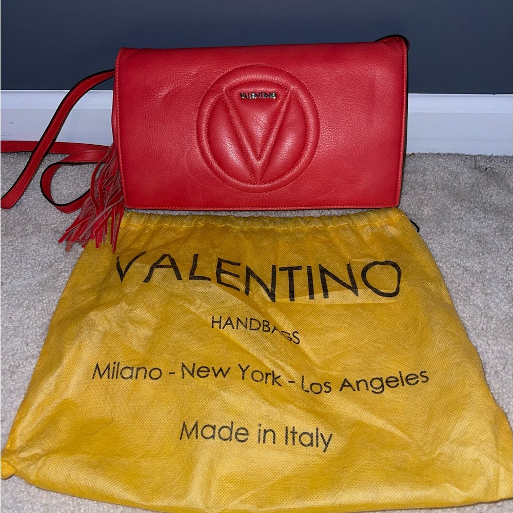 Authentic Valentino Shoulder/Crossbody Bag - Bright Orange